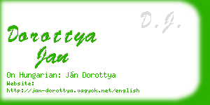 dorottya jan business card